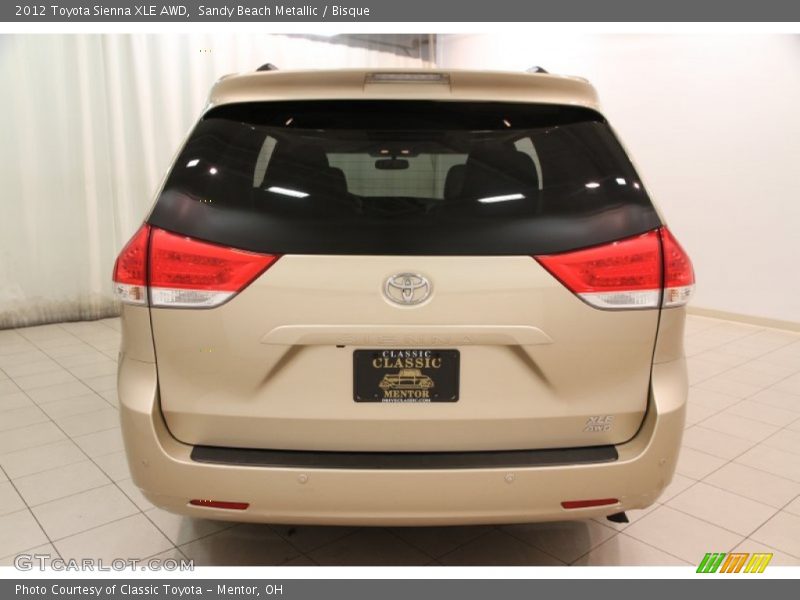 Sandy Beach Metallic / Bisque 2012 Toyota Sienna XLE AWD