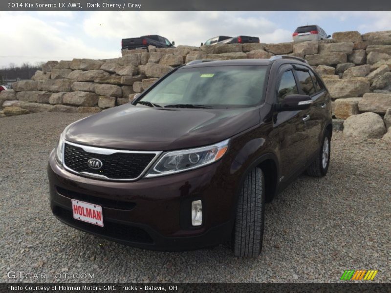 Dark Cherry / Gray 2014 Kia Sorento LX AWD