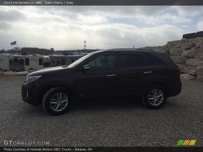 Dark Cherry / Gray 2014 Kia Sorento LX AWD