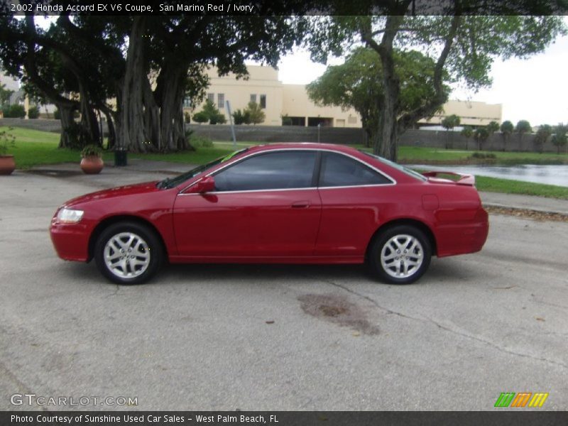 San Marino Red / Ivory 2002 Honda Accord EX V6 Coupe