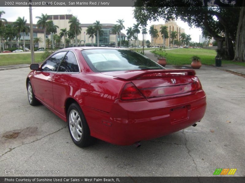 San Marino Red / Ivory 2002 Honda Accord EX V6 Coupe