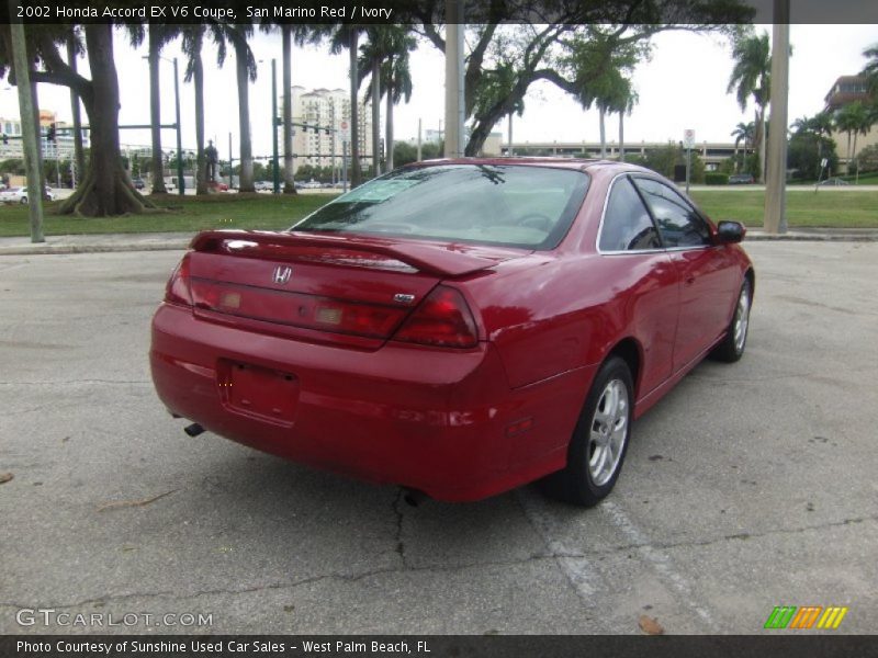 San Marino Red / Ivory 2002 Honda Accord EX V6 Coupe