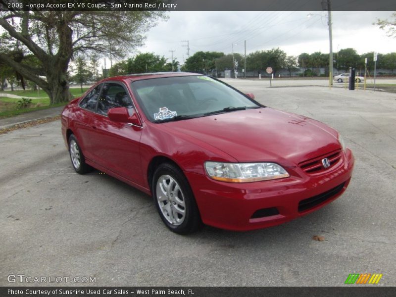 San Marino Red / Ivory 2002 Honda Accord EX V6 Coupe