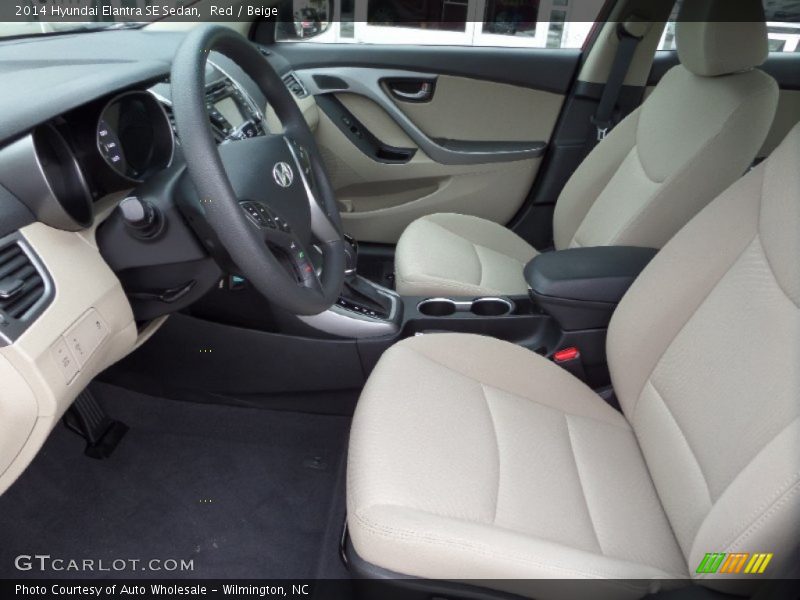 Red / Beige 2014 Hyundai Elantra SE Sedan