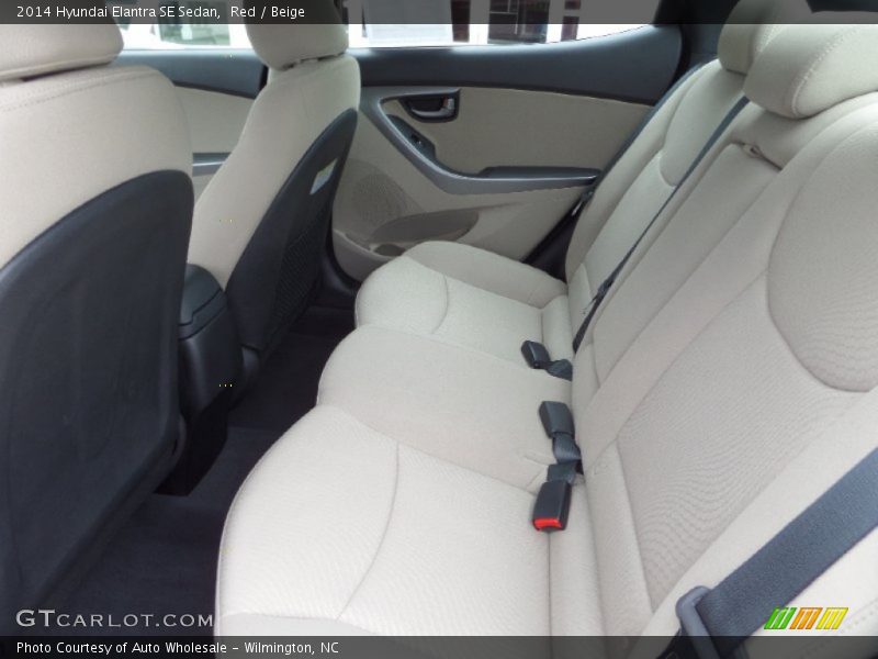 Red / Beige 2014 Hyundai Elantra SE Sedan