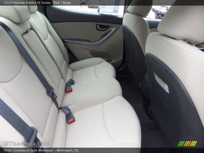 Red / Beige 2014 Hyundai Elantra SE Sedan