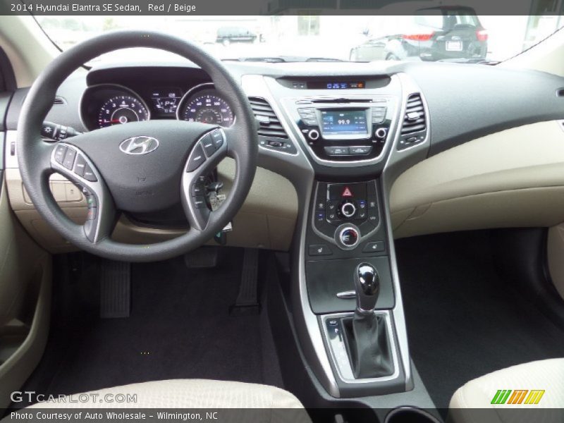 Red / Beige 2014 Hyundai Elantra SE Sedan