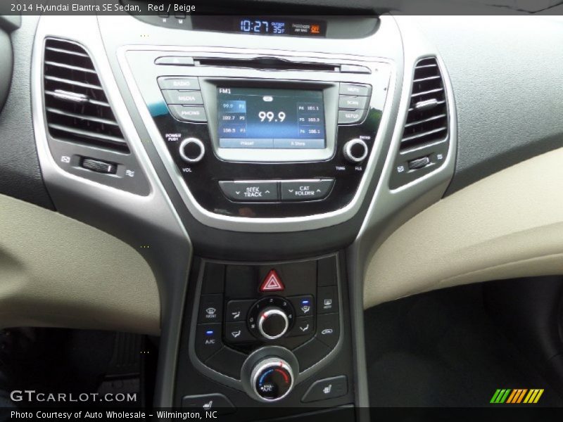 Red / Beige 2014 Hyundai Elantra SE Sedan