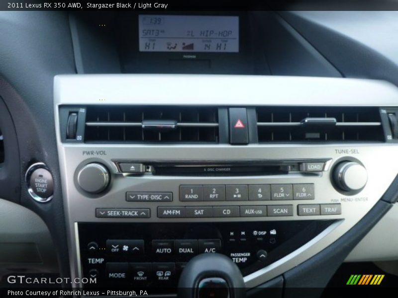 Stargazer Black / Light Gray 2011 Lexus RX 350 AWD