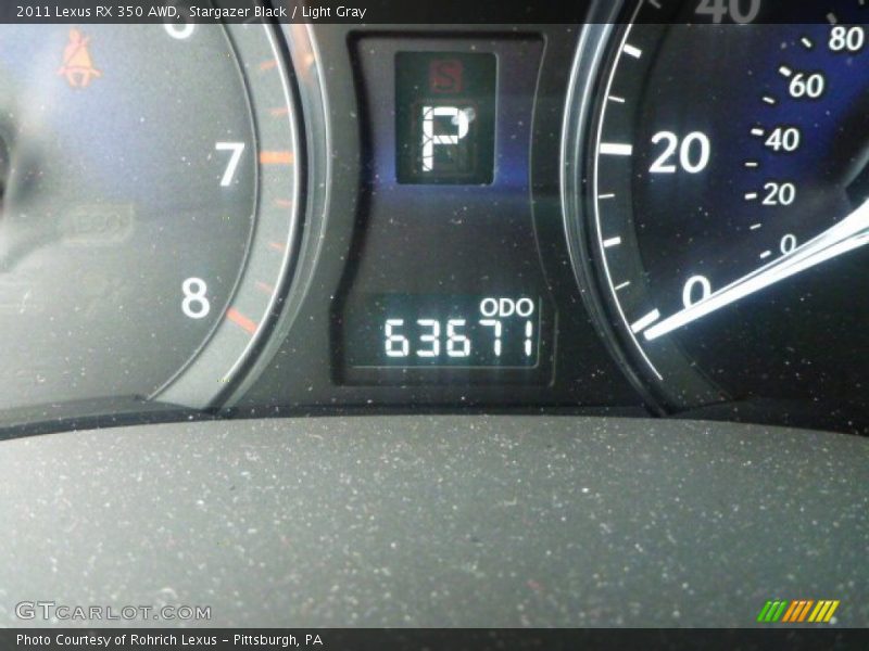 Stargazer Black / Light Gray 2011 Lexus RX 350 AWD