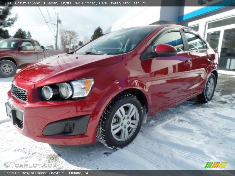 Crystal Red Tintcoat / Dark Pewter/Dark Titanium 2013 Chevrolet Sonic LT Sedan