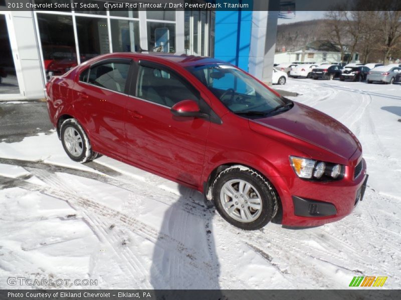 Crystal Red Tintcoat / Dark Pewter/Dark Titanium 2013 Chevrolet Sonic LT Sedan