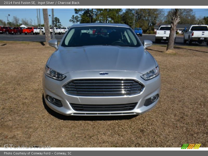 Ingot Silver / Charcoal Black 2014 Ford Fusion SE