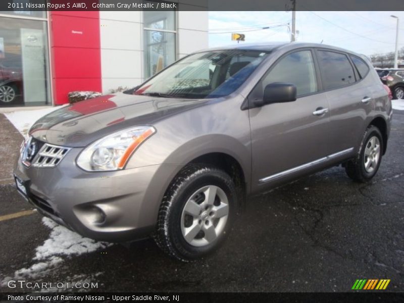 Gotham Gray Metallic / Black 2011 Nissan Rogue S AWD