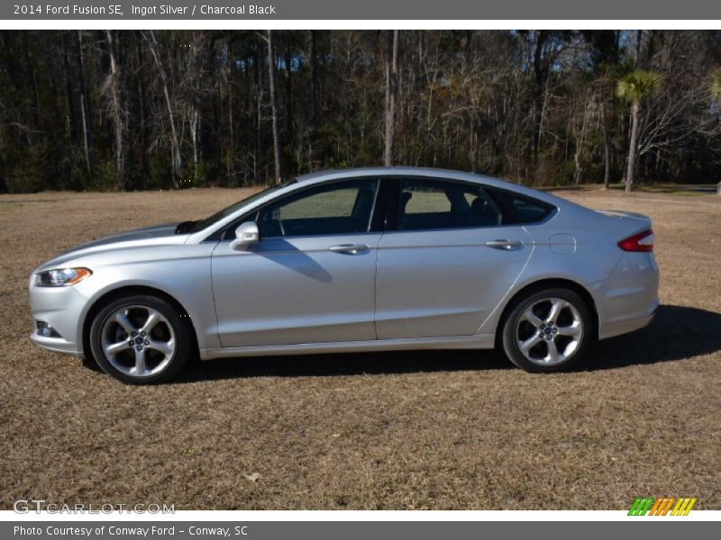 Ingot Silver / Charcoal Black 2014 Ford Fusion SE