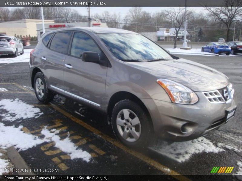 Gotham Gray Metallic / Black 2011 Nissan Rogue S AWD