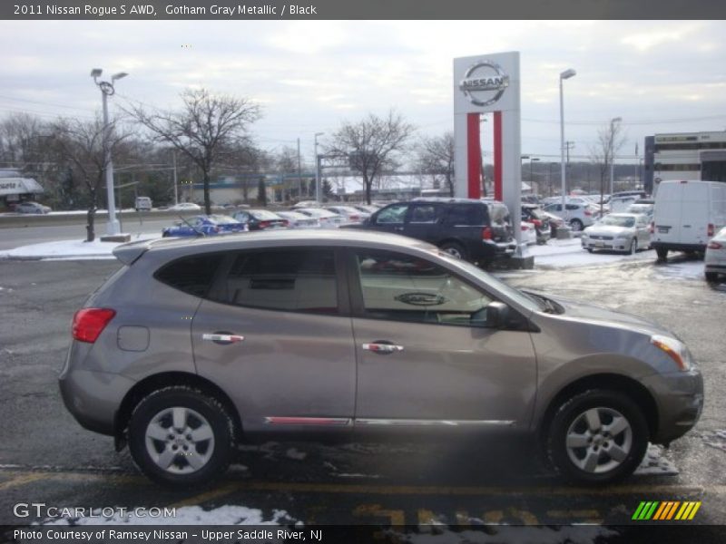 Gotham Gray Metallic / Black 2011 Nissan Rogue S AWD