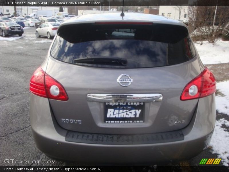 Gotham Gray Metallic / Black 2011 Nissan Rogue S AWD