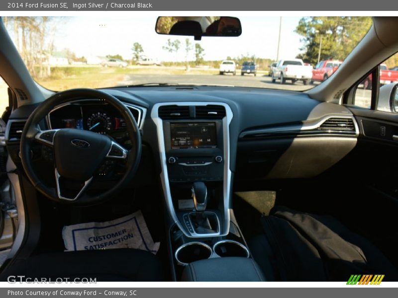 Ingot Silver / Charcoal Black 2014 Ford Fusion SE