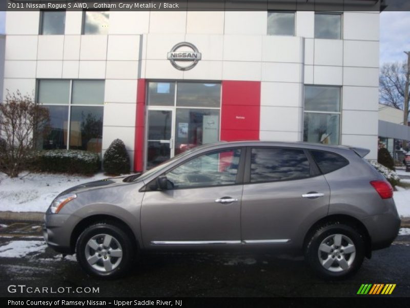 Gotham Gray Metallic / Black 2011 Nissan Rogue S AWD