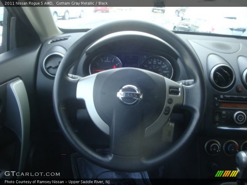 Gotham Gray Metallic / Black 2011 Nissan Rogue S AWD