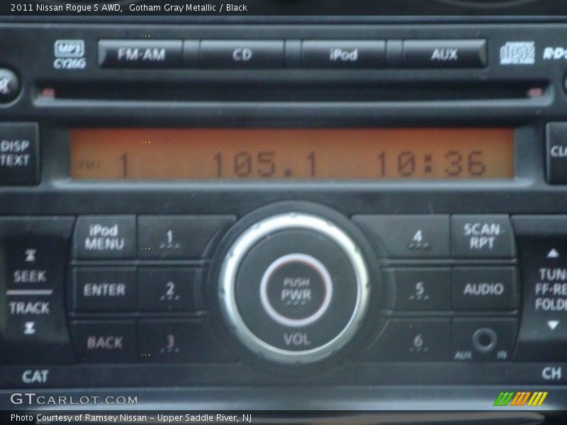 Gotham Gray Metallic / Black 2011 Nissan Rogue S AWD