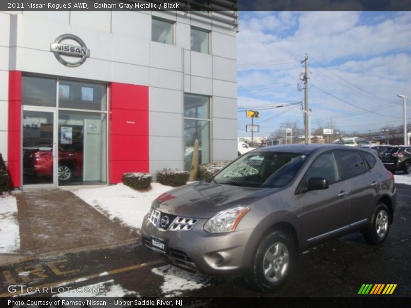 Gotham Gray Metallic / Black 2011 Nissan Rogue S AWD
