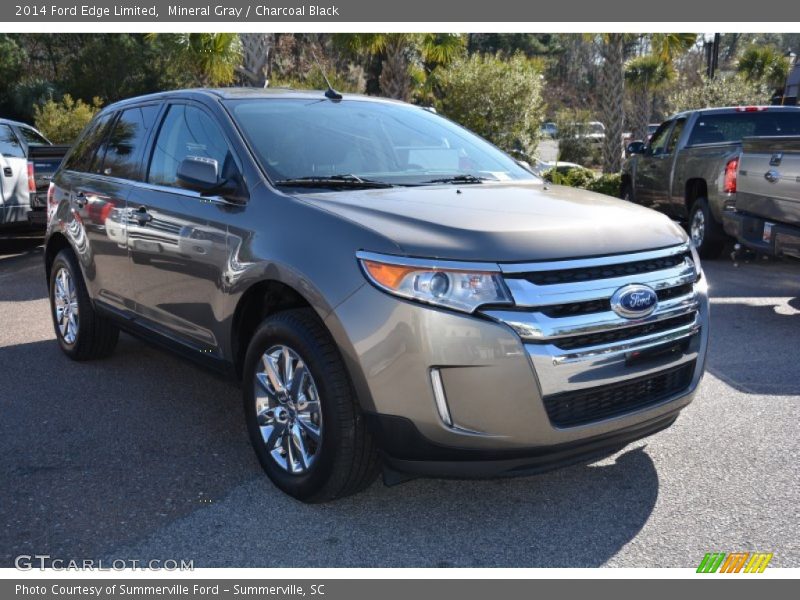Mineral Gray / Charcoal Black 2014 Ford Edge Limited