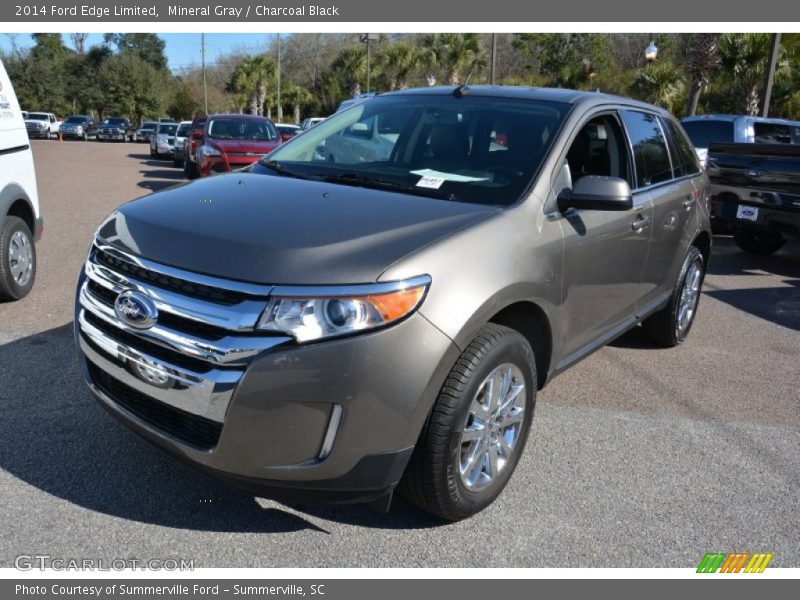 Mineral Gray / Charcoal Black 2014 Ford Edge Limited