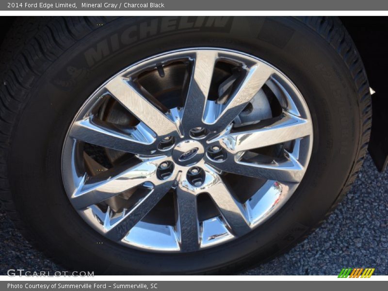 Mineral Gray / Charcoal Black 2014 Ford Edge Limited