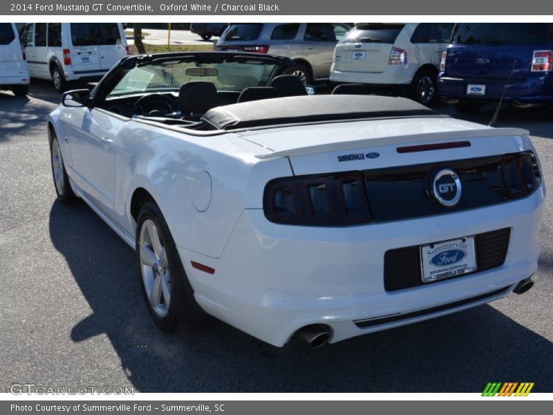 Oxford White / Charcoal Black 2014 Ford Mustang GT Convertible