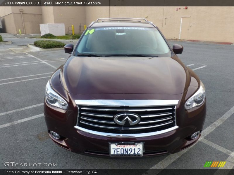 Midnight Garnet / Graphite 2014 Infiniti QX60 3.5 AWD
