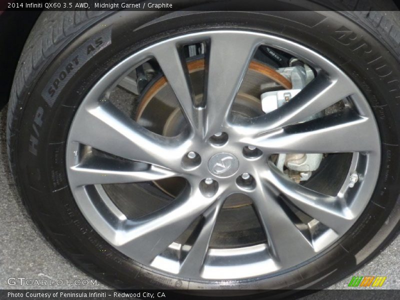 Midnight Garnet / Graphite 2014 Infiniti QX60 3.5 AWD