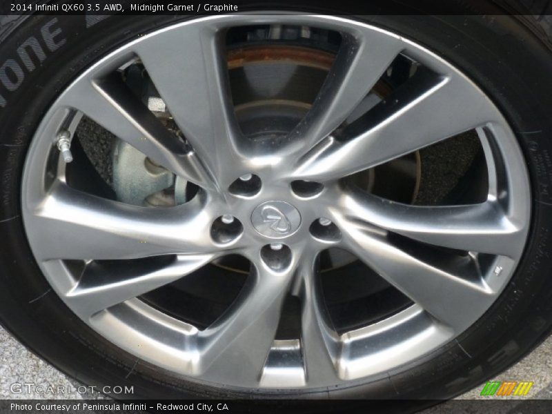 Midnight Garnet / Graphite 2014 Infiniti QX60 3.5 AWD