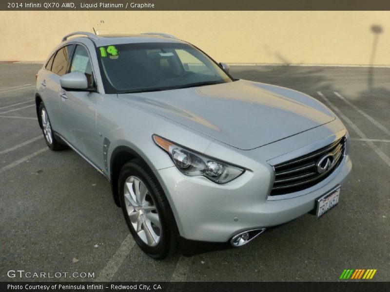 Liquid Platinum / Graphite 2014 Infiniti QX70 AWD