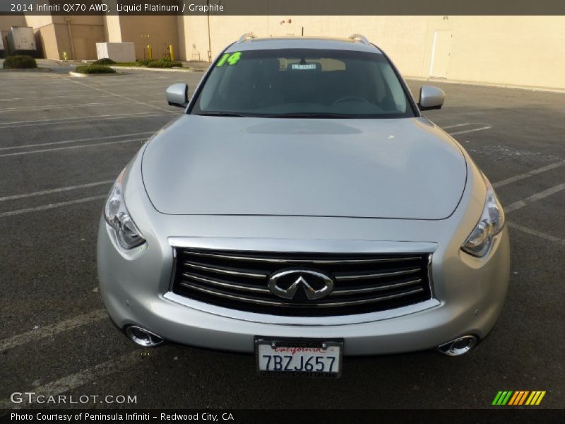 Liquid Platinum / Graphite 2014 Infiniti QX70 AWD