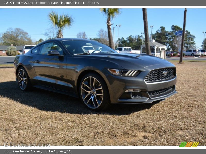 Magnetic Metallic / Ebony 2015 Ford Mustang EcoBoost Coupe