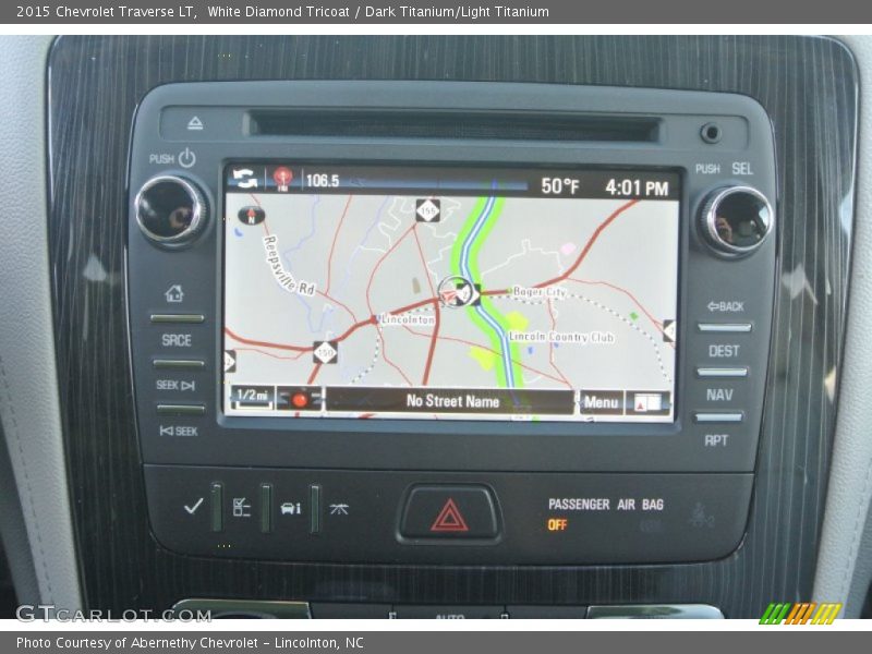 White Diamond Tricoat / Dark Titanium/Light Titanium 2015 Chevrolet Traverse LT
