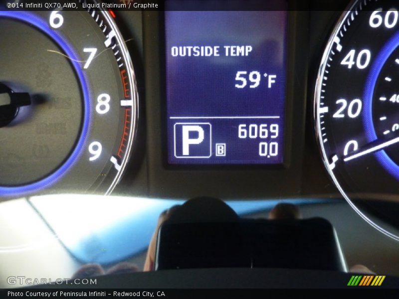 Liquid Platinum / Graphite 2014 Infiniti QX70 AWD