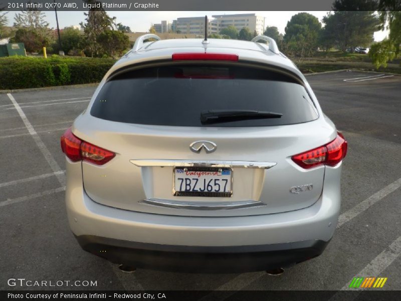 Liquid Platinum / Graphite 2014 Infiniti QX70 AWD