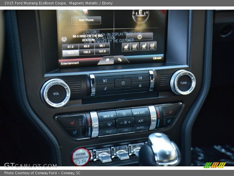 Magnetic Metallic / Ebony 2015 Ford Mustang EcoBoost Coupe
