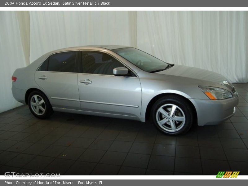 Satin Silver Metallic / Black 2004 Honda Accord EX Sedan