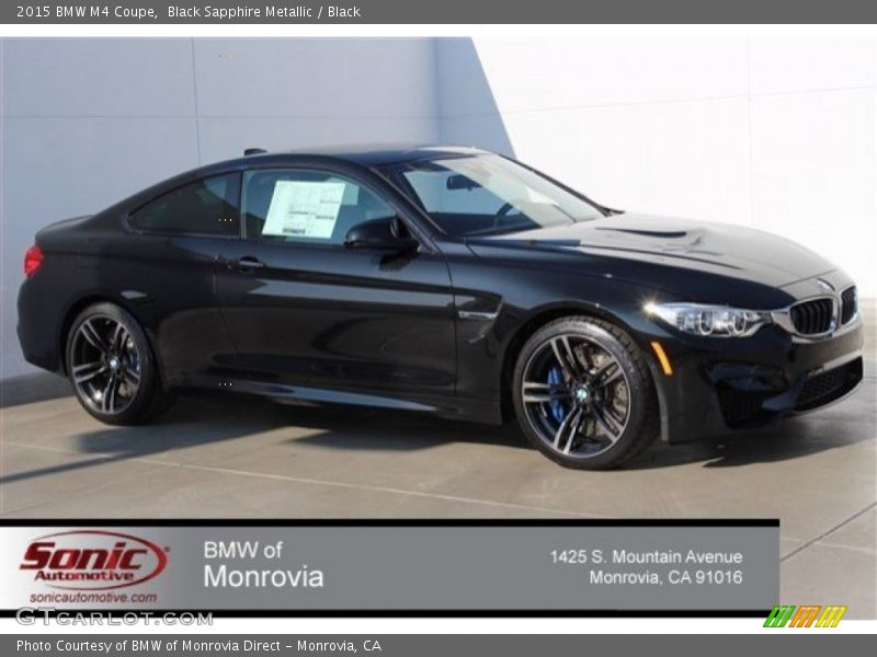 Black Sapphire Metallic / Black 2015 BMW M4 Coupe