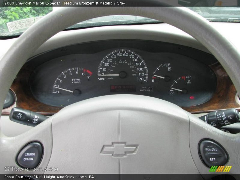 Medium Bronzemist Metallic / Gray 2000 Chevrolet Malibu LS Sedan