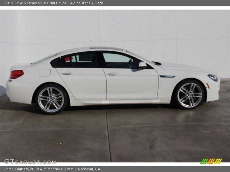 Alpine White / Black 2015 BMW 6 Series 650i Gran Coupe