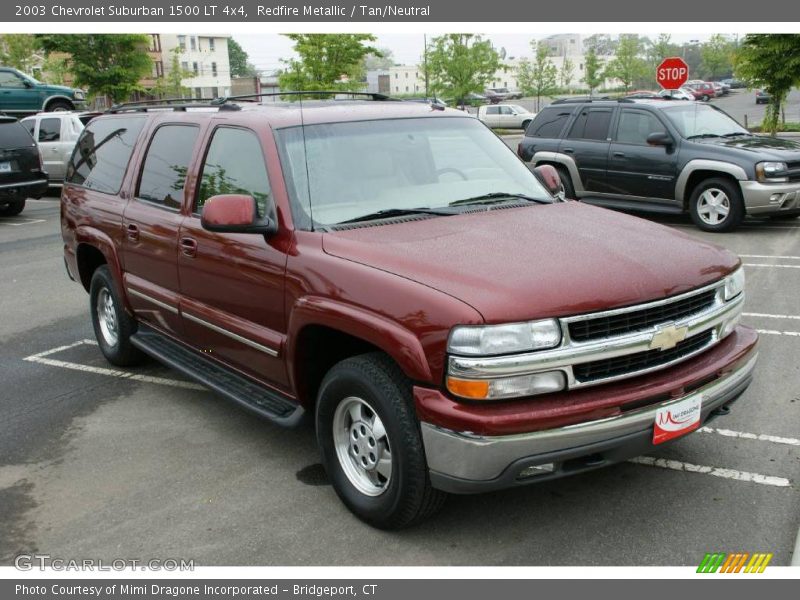 Redfire Metallic / Tan/Neutral 2003 Chevrolet Suburban 1500 LT 4x4
