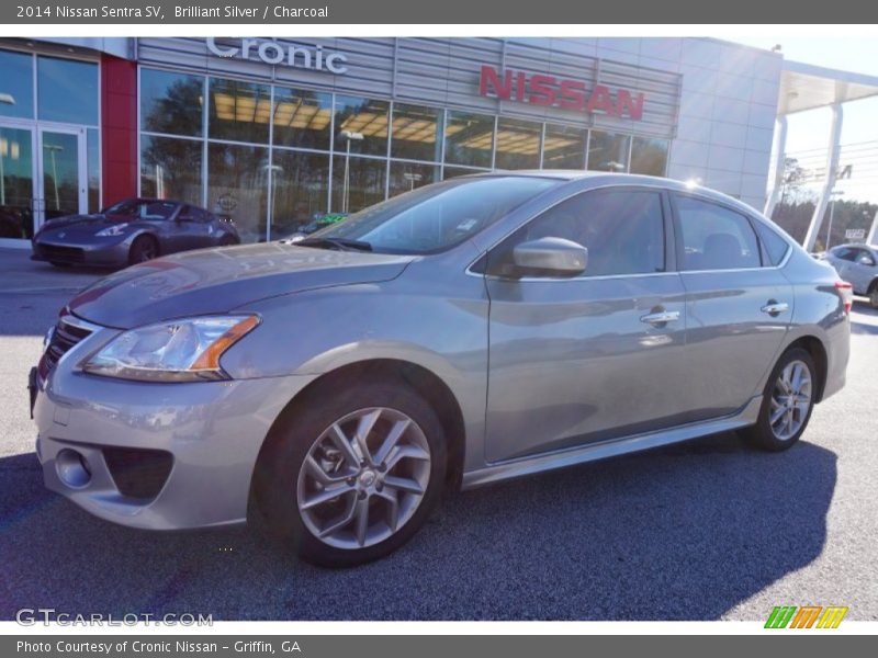 Brilliant Silver / Charcoal 2014 Nissan Sentra SV