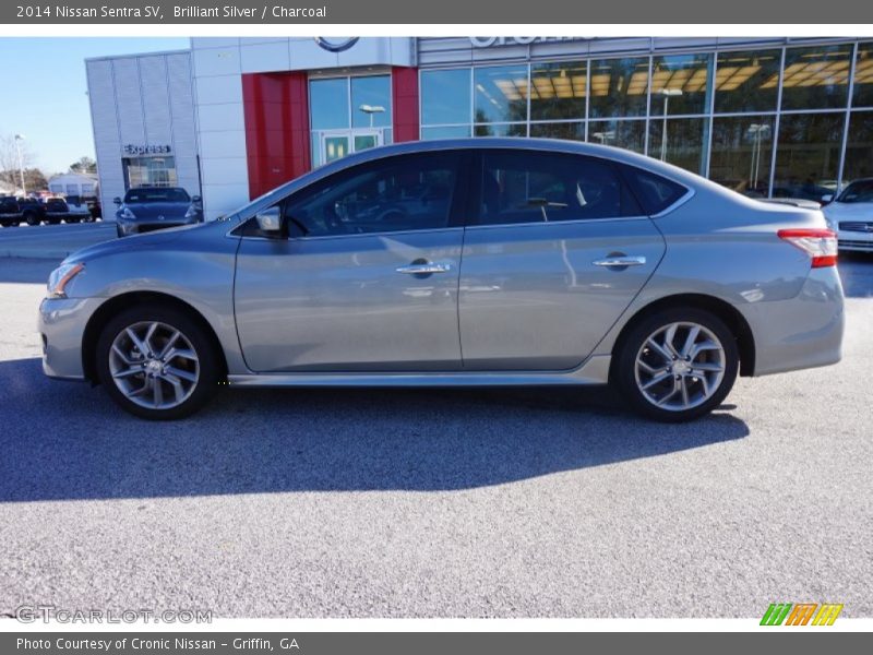 Brilliant Silver / Charcoal 2014 Nissan Sentra SV