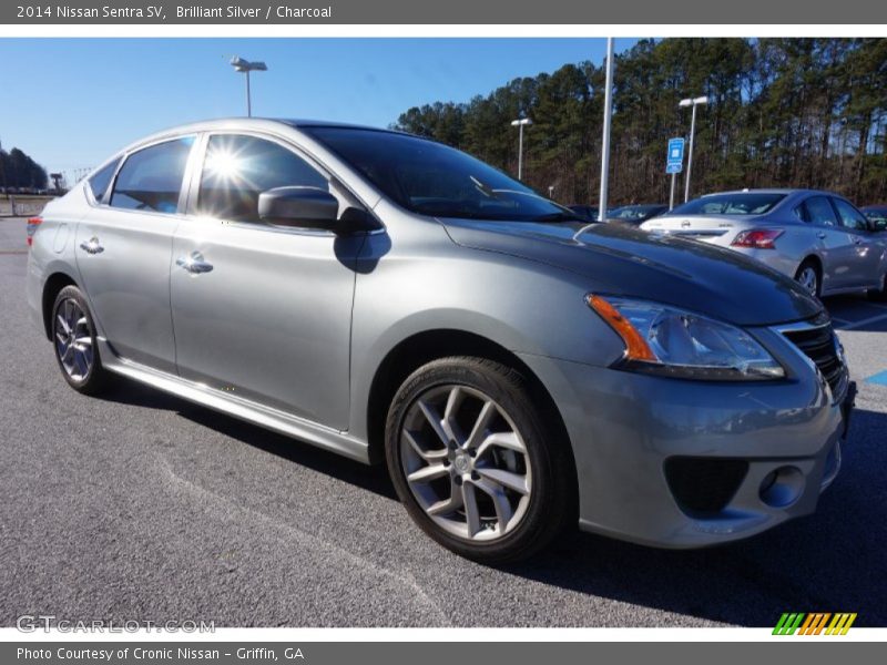 Brilliant Silver / Charcoal 2014 Nissan Sentra SV