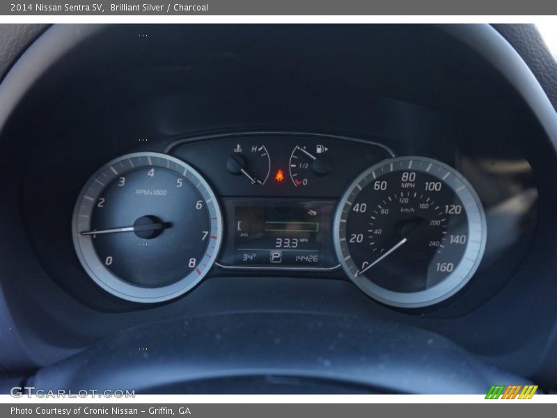 Brilliant Silver / Charcoal 2014 Nissan Sentra SV